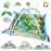 Dr.Rapeti Baby Play Gym Mat Animal Planet with Ball Pit Activity Gym Center Tummy Time Mat Thickened Mat Sensory Exploration Motor Skill Development for Newborn Infant Baby Toddler for 0+
