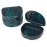 Practicon Marble Retainer Cases, Orthodontic Aligner Case, Mouth Guard Holder (3 Pack) (Dark Green)
