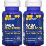 GABA Brain Food - GABA Supplement with L-Citrulline & Grape Seed Extract - Supports Calm & Relaxation - Nighttime Sleep Aid - Supports Production of Gamma Aminobutyric Acid - 120 L-Citrulline Capsules