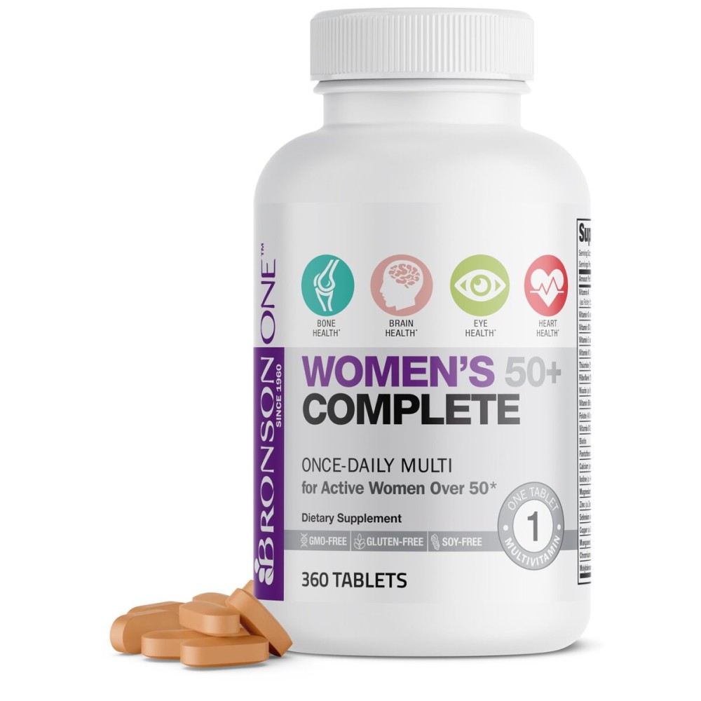 Bronson ONE Daily Womens 50+ Complete Multivitamin Multimineral, 360 Tablets