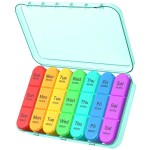 Pill Organizer 3 Times a Day, Weekly Pill Organizer 3x a Day, Pill Box 7 Day, Daily Pill Box Organizer, Travel Container Pill Cases Organizers 7 Day, Medicine Organizer to Hold Vitamins and Medication