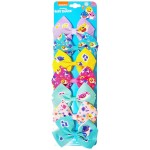 Baby Shark Kids Hair Bows - Hair Accessories Gift Set - 7 Pcs 4 Inch Bundle for Girls - Different Character on each Clip - Alligator Clip - Ages 3 +