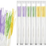 Maitys 360 Pieces Ear Hole Floss Piercing Cleaner Floss Disposable Piercing Aftercare Cleaning Line Ear Hole Care Cleaning Tool for Women Men(Green, Purple, Yellow)