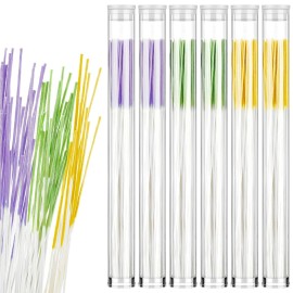 Maitys 360 Pieces Ear Hole Floss Piercing Cleaner Floss Disposable Piercing Aftercare Cleaning Line Ear Hole Care Cleaning Tool for Women Men(Green, Purple, Yellow)