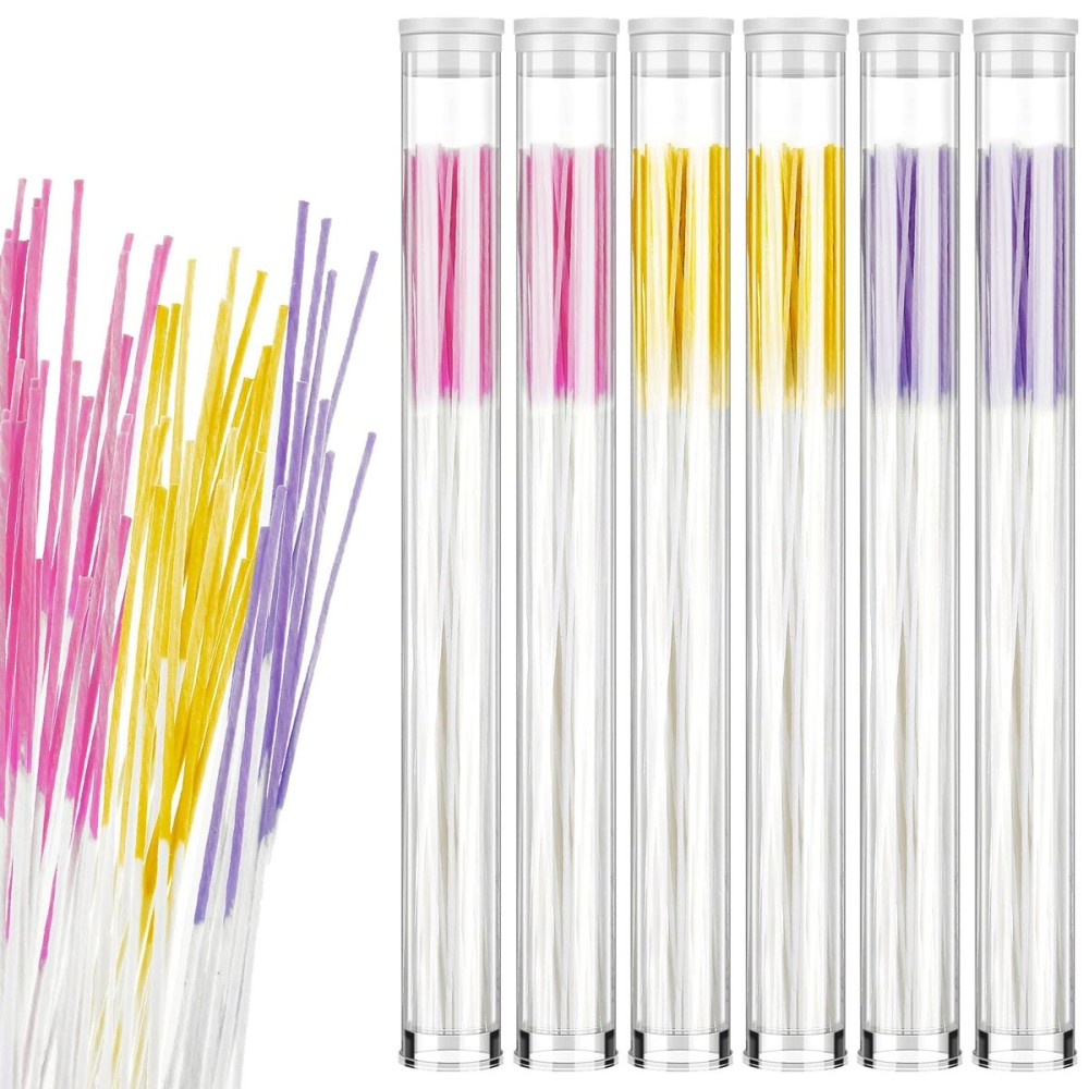 Maitys 360 Pieces Ear Hole Floss Piercing Cleaner Floss Disposable Piercing Aftercare Cleaning Line Ear Hole Care Cleaning Tool for Women Men(Pink, Purple, Yellow)