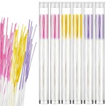 Maitys 360 Pieces Ear Hole Floss Piercing Cleaner Floss Disposable Piercing Aftercare Cleaning Line Ear Hole Care Cleaning Tool for Women Men(Pink, Purple, Yellow)