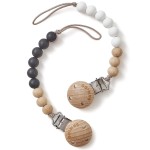 SAMiGO Silicone Pacifier Clips Holders Paci Binky Clips for Baby Boys and Girls - 2 Pack