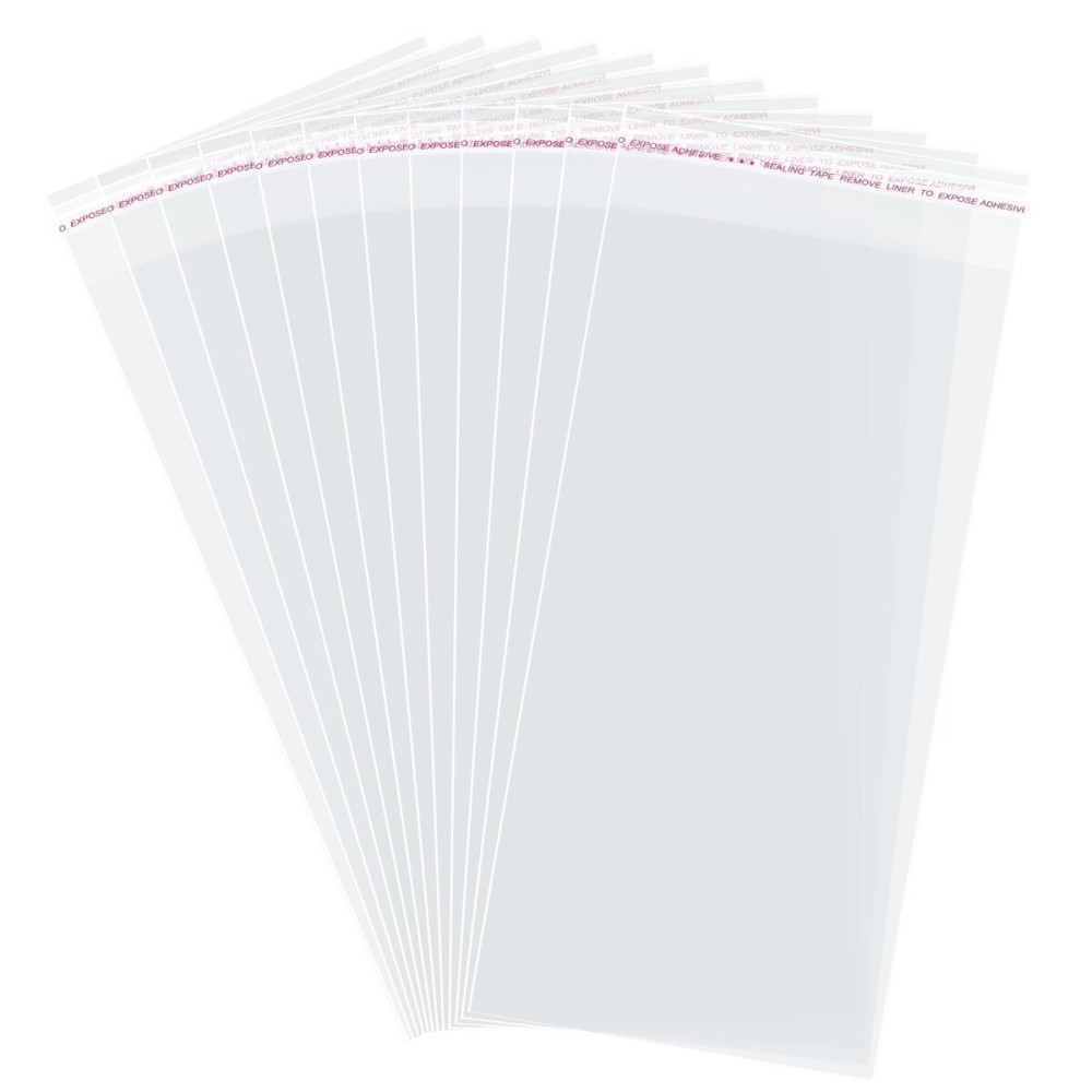 Morepack Self Sealing Cellophane Bags Self Adhesive,5x10 Inches Clear Resealable Cellophane Bags 200Pieces