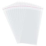 Morepack Self Sealing Cellophane Bags Self Adhesive,5x10 Inches Clear Resealable Cellophane Bags 200Pieces