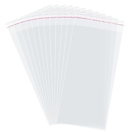 Morepack Self Sealing Cellophane Bags Self Adhesive,5x10 Inches Clear Resealable Cellophane Bags 200Pieces