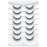 3D Clear Band False EyeLashes Natural Look Cat Eye Wispy Fake lashes Short Supernatural Cross Soft Reusable Lashes 7 Pairs-Happy Heartbeat(No.201)