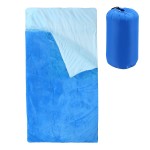 REDCAMP Kids Sleeping Bag for Camping, Warm Short Plush Slumber Bag for Girls and Boys Toddler Nap Mats for Sleepover, Daycare, Preschool, Blue