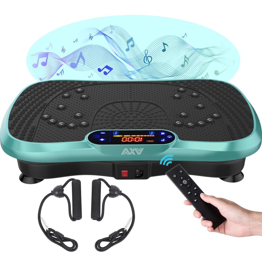 AXV Vibration Plate Fitness Platform Exercise Machine Vibrating Shaking Full Body Shaker Workout Vibrate Stand Shake Board Sport Gym for Weight Loss Fat Burner for Women Men