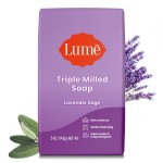 Lume Triple Milled Bar Soap - Rich Moisture & Gentle Cleansing - Paraben Free, Phthalate Free, Skin Safe - 5 ounce (Lavender Sage)
