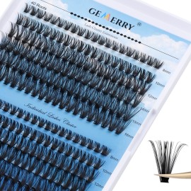 Lash Clusters Large Tray 240pcs 0.07mm 40P+50P D Curl Mix 8-16mm Individual Lashes Soft&Fluffy Cluster Lashes Mink Lash Extension Clusters Mixed Tray Individual Lashes Cluster By GEMERRY
