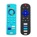 ERSIHUA 2-Pack Silicone Baby Teething Toys, TV Remote Teethers for 18 Months Infant, Fire TV Remote Shape Toddlers Silicone Teethers for Boys and Girls Sensory Toy