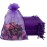 Jexila 100PCS Purple Organza Gift Bags 5\'\'X7\'\' Drawstring Pouch Small Mesh Jewelry Sachet Bag for Birthday Halloween Party Favor Goodie Candy Bags (Purple)