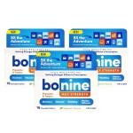 Bonine MAX Chewable for Motion Sickness Relief - with Meclizine HCL 50mg - Max Strength Formula to Treat Nausea or Motion Sickness - Cruise Essentials - Peppermint - 16 Chewable Tablets, 3 Pack