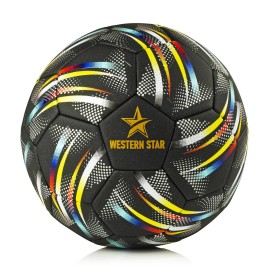 Western Star Soccer Ball Size 4 & Size 5 - Official Match Ball - 5 Colors - Youth & Adult Soccer Players - Helix - Attractive and Durable Design