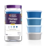 Special Supplies Therapy Putty for Kids and Adults - Resistive Hand Exercise Stress Relief Therapy Putty Kit, Set of 4 Strengths, Three Ounces of Each Putty (Ocean Colors)