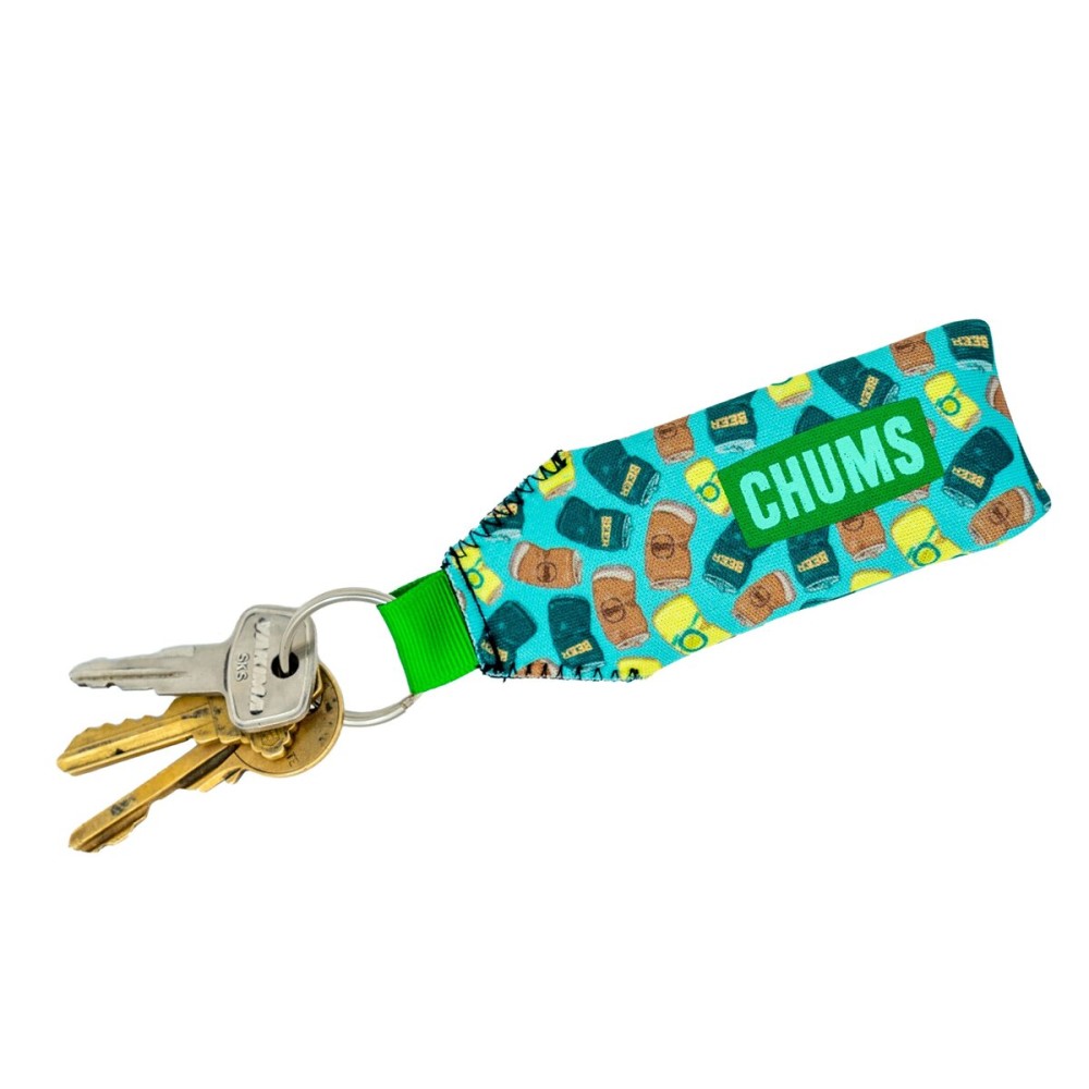 Chums Neoprene Floating Keychain for Boat Keys, Car Keys, Water Craft Key Float - Water Sports & Boating Accessories - Beer Can Happy Hour