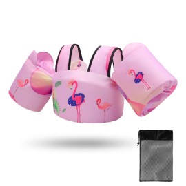 Coast Guard Approved UL Toddler Floaties for Age 2/3/4/5/6 Years OldDouble Crossed Strap Kids Swim Vest for 22-66 lbs Kids Swim Training Learning