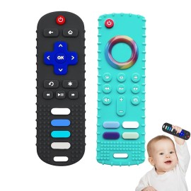 YAPROMO Baby Teething Toys,Reomte Teether Toys,Silicone Chew Toy for Babies 3+ Months, Remote Control Shape Teething Toy