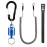 SF Strongest Magnetic Release Holder with Coiled Lanyard Aluminum Alloy Hook - Blue