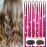 Rose Red Hair Tinsel Kit with Tool 6pcs 1200 Strands Tinsel Hair Extensions Heat Resistant Sparkling Shiny Glitter Fairy Hair for Women Girls Kids 47Inch