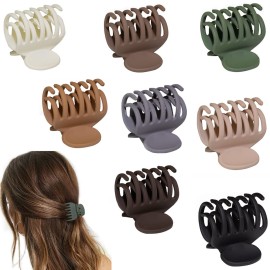 1.6 Matte Small Double Row Teeth Hair Clips for Women - Strong Hold Jaw Clamps for Thin, Fine & Thick Hair