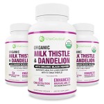 Max Absorption USDA Organic Milk Thistle Potent 5:1 Concentrated Extract (2000mg Strength) & Organic Dandelion Root | Silymarin Antioxidant Flavonoid | Liver Support Supplement (60 Count (Pack of 3))