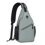 MOSISO Sling Backpack, Multipurpose Crossbody Shoulder Bag Travel Hiking Daypack, Sage Green, Medium