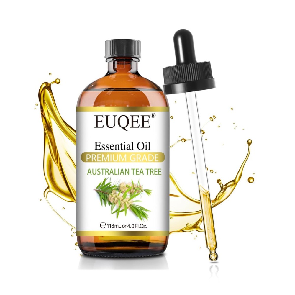 EUQEE Australian Tea Tree Essential Oil (4 oz/118 ml) Premium Grade Australian Tea Tree Oil Essential, Perfect for Diffusers, Humidifier, Candle Making, Soap & Candle Making