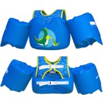 Dark Lightning Coast Guard Approved Kids Life Jacket/Toddler Swim Vest,Toddler Floaties Boys and Girls Age 2/3/4/5/6/7 Years Old, 30-50 Pounds Children Water Wings Arm Floaties (Dinosaur)