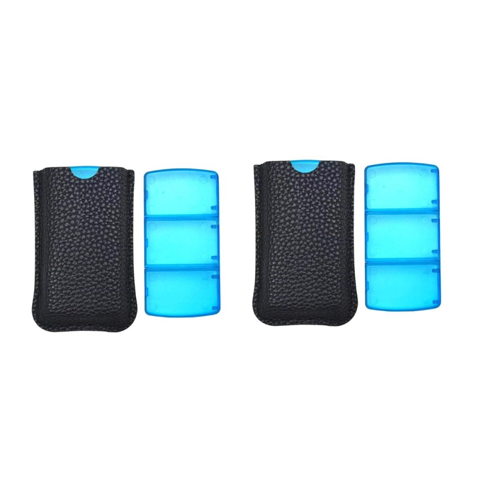 VOFOON Small Pill Organizer 3 Times a Day Daily 2 Pack, Travel Pill Box for Purse Pocket, 3 Compartment Portable Medicine Vitamin Case, Fish Oil Pouch, Supplement Box