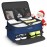 YOREPEK Large 2 Layer Golf Trunk Organizer for 2 Size 14 Pair Shoes, Car Golf Locker with Separate Ventilated Compartment, Golfing Stuff Storage Organizer Store All Gear, Golf Stocking Stuffers, BLUE