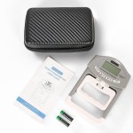 Handeful Grip Strength Tester with Zipper Bag, Digital Hand Dynamometer Grip Strength Measurement Meter Auto Capturing Electronic Hand Grip Power 198Lbs / 90Kgs