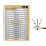 QUEWEL Lash Clusters 320Pcs Cluster Lashes 10D D Curl Lash Cluster Eyelash Extensions Mix12-18mm Individual Eyelashes Clusters Wispy Lash Clusters Thin Band Soft to Use at Home(10D D Mix12-18)