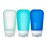 humangear GoToob+ 3-Pack (Large) | Refillable Silicone Travel Bottle | Locking Lid | Food-Safe Material | Mint/Aqua/Teal, Large (3.4 fl.oz.; 100ml)