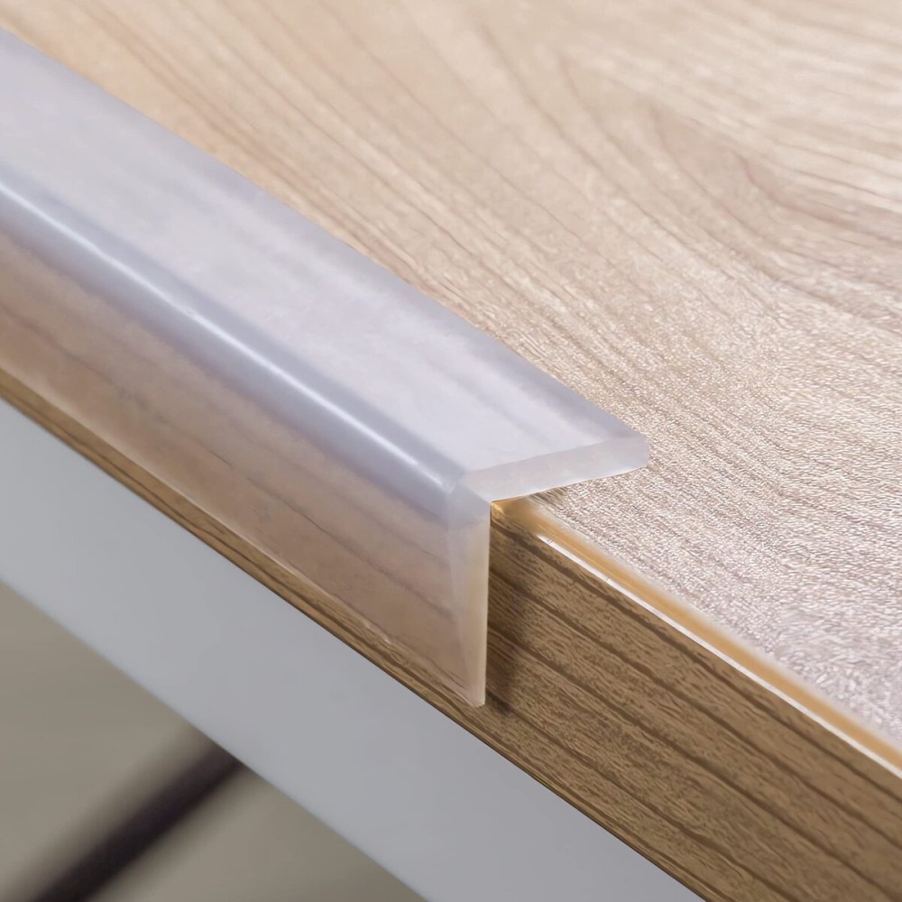 Baby Proofing, Edge Protector 100% Silicone, Soft Corner Protectors for Kids, Pre-Tape Adhesive Edge Guard for Kids Safety, Child Drawer Furniture Cabinet Bumper (32.8ft 0.6x0.6in(Width))