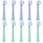 CILGEWH Replacement Toothbrush Heads 10 Pack Compatible with Colgate Hum Connected Smart Battery Electric Toothbrush Head,5 Blue+5 Green