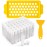 LotFancy Lip Balm Tubes with Filling Tray and Spatula, 50Pcs 5.5ml (3/16 Oz) Clear Lip Balm Containers with White Caps, BPA Free & Leak Free