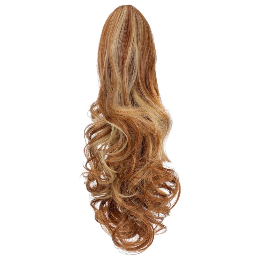 Mitrygreen Claw Clip Ponytail Extension 18 Clip in Wavy Ponytail Hair Extensions Long Pony Tails for Women Extensions Light Auburn Wave Hairpiece