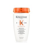 KRASTASE Nutritive Gentle Hydrating Shampoo for Dry Hair - Nourishing Protein Formula with Niacinamide, Moisturises, Softness and Restores Thickness and Shine, Bain Satin, 8.5 Fl Oz