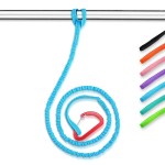 OCEANBROAD Kayak Paddle Leash with D-Ring Stretchable Bungee Strap Lanyard Rope for SUP Kayaking Boating Canoeing Fishing Pole Rod 4-7 Feet Blue 1 Pack