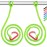 OCEANBROAD Kayak Paddle Leash with D-Ring Stretchable Bungee Strap Lanyard Rope for SUP Kayaking Boating Canoeing Fishing Pole Rod 4-7 Feet Green 2 Pack