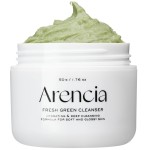 ARENCIA Korean Rice Mochi Face Cleanser & Daily Scrub - Moisturizing, Brightening & Deep-Cleansing - All Skin Types, Vegan, Organic - with Rice Powder, Rice Water & Green Tea (1.76oz)