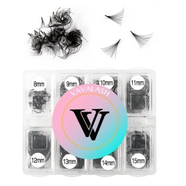 VAVALASH 600 Fans Premade Fans Eyelash Extensions 5D 6D 7D 8D 10D 12D 14D 16D 24D Premade Lash Fans 8-15mm Mixed Length Promade Loose Fans Thin Base Premade Volume Lash Extension(12D-0.05-C-8-15mm)