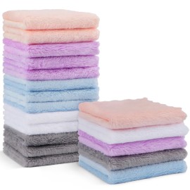 Orighty Baby Washcloths 18-Pack, Premium Microfiber Baby Bath Face Towels, Super Soft and Absorbent Babies Towels for Newborn, Infants and Toddlers, Natural Infant Wipes for Delicate Skin, 9x9 Inch