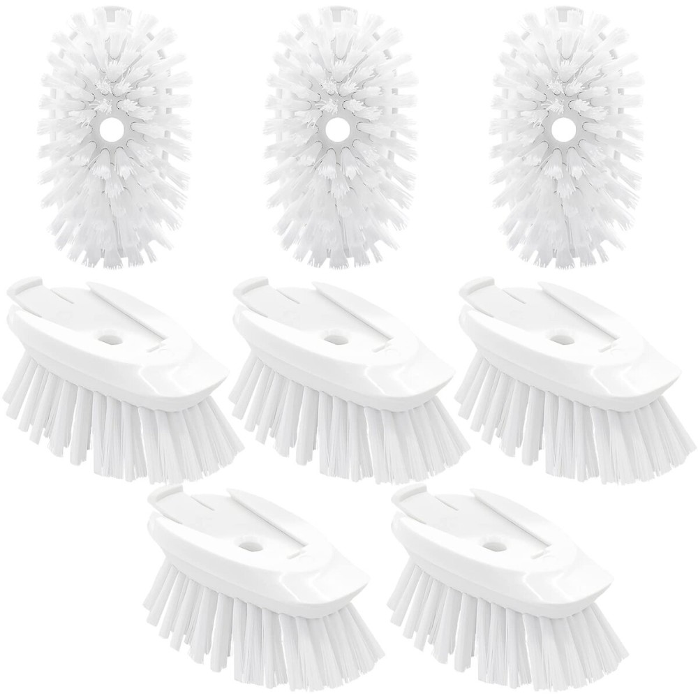 Dish Brush Refill, 8 Pack Soap Dispensing Dish Brush Refills, Dish Brush Replacement Head, Brush Dispenser Refill Fits Soap Dispensing Handle